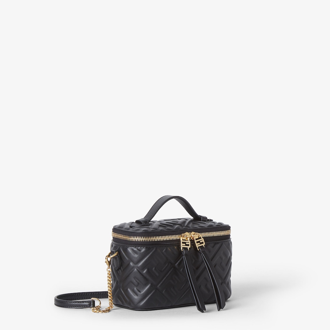 FENDI Vanity Black nappa leather mini-bag with FF motif - Image 5